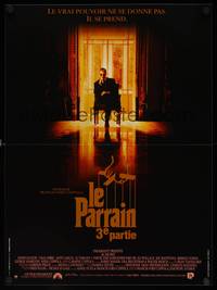 9t503 GODFATHER PART III French 16x21 '90 Al Pacino, Andy Garcia, Sofia & Francis Ford Coppola