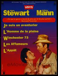 9t514 JAMES STEWART & ANTHONY MANN FILM FESTIVAL French 15x21 '90s westerns, close-up of Stewart!