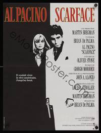 9t549 SCARFACE French 15x20 '83 Al Pacino as Tony Montana, Michelle Pfeiffer, Brian De Palma!
