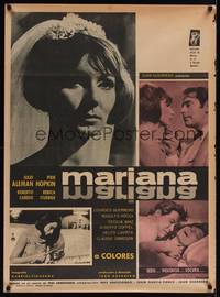9t110 MARIANA Mexican poster '67 Julio Aleman, Pixie Hopkin, Rebeca Iturbide!