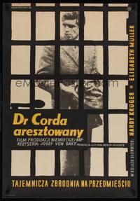 9t190 CONFESS DR. CORDA Polish 23x33 '59 Hardy Kruger, Gestehen Sie, Dr. Corda, Anczykowski art!