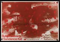 9t134 BUTCH CASSIDY & THE SUNDANCE KID Polish 27x38 '83 Paul Newman, Robert Redford, Katharine Ross