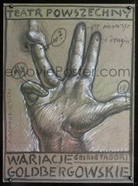 9t140 GOLDBERG VARIATIONS Polish 26x36 '94 Franciszek Starowieyski art of hand!