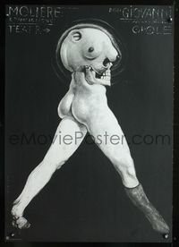 9t156 MOLIERE: DON GIOVANNI Polish 3rd edition 26x37 '79 Starowieyski art of naked skull-woman!