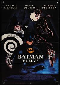 9t238 BATMAN RETURNS Spanish '92 Tim Burton, Michael Keaton, Danny DeVito, Michelle Pfeiffer!
