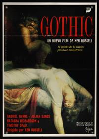 9t265 GOTHIC Spanish '87 Ken Russell, Henri Fuseli's painting 'The Nightmare'!