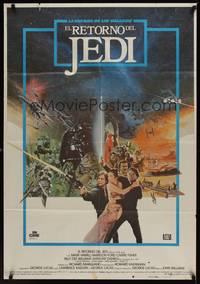 9t314 RETURN OF THE JEDI Spanish '83 George Lucas classic, Mark Hamill, Harrison Ford