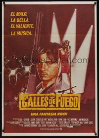 9t323 STREETS OF FIRE Spanish '84 Walter Hill shows what it is like to be young tonight, cool art!