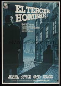 9t328 THIRD MAN Spanish R82 great art of Orson Welles by Macario Gomez!