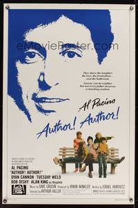 9v027 AUTHOR! AUTHOR! 1sh '82 Al Pacino, Dyan Cannon, Tuesday Weld, dysfunctional family!