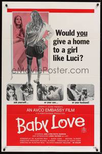 9v030 BABY LOVE 1sh '69 would you give a home to a girl like Luci, a BAD girl!