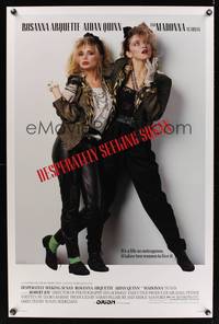 9v090 DESPERATELY SEEKING SUSAN 1sh '85 bad Madonna & Rosanna Arquette are mistaken for each other!
