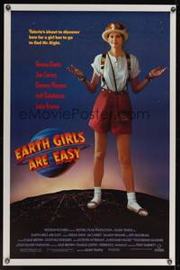 9v113 EARTH GIRLS ARE EASY 1sh '89 completely different image of just Geena Davis!