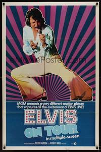 9v117 ELVIS ON TOUR int'l 1sh '72 great close up of Elvis Presley singing into microphone!