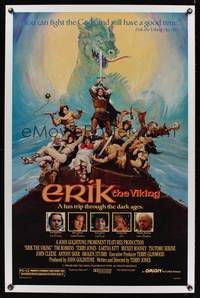 9v122 ERIK THE VIKING 1sh '89 Tim Robbins in the title role, John Cleese, Eartha Kitt, Rooney!