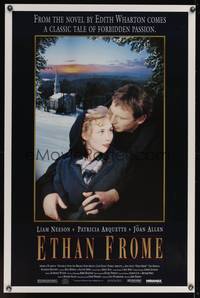 9v123 ETHAN FROME 1sh '93 romantic close-up of Liam Neeson & Patricia Arquette!