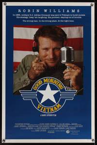 9v192 GOOD MORNING VIETNAM int'l 1sh '87 Vietnam War radio DJ Robin Williams, Barry Levinson