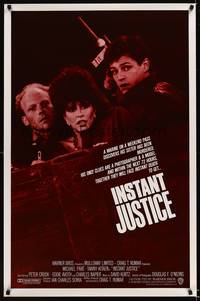 9v252 INSTANT JUSTICE int'l 1sh '86 Michael Pare, Tawny Kitaen, Peter Crook