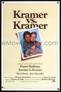 9v283 KRAMER VS. KRAMER 1sh '79 Dustin Hoffman, Meryl Streep, child custody & divorce!