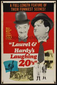 9v288 LAUREL & HARDY'S LAUGHING '20s 1sh '65 great different images of Stan & Ollie!
