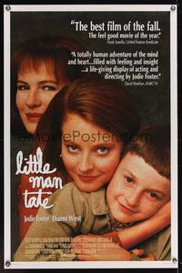 9v296 LITTLE MAN TATE DS 1sh '91 director/star Jodie Foster, Dianne Wiest & Adam Hann-Byrd