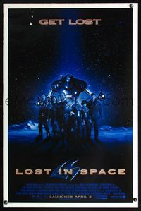 9v301 LOST IN SPACE DS advance 1sh '98 William Hurt, Heather Graham, Gary Oldman, sci-fi!