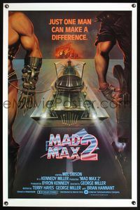 9v306 MAD MAX 2: THE ROAD WARRIOR int'l 1sh '81 Mel Gibson returns as Mad Max, art by R. Obrero!