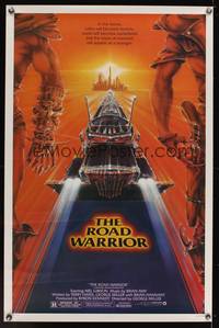 9v305 MAD MAX 2: THE ROAD WARRIOR 1sh '81 Mel Gibson returns as Mad Max, art by Commander!