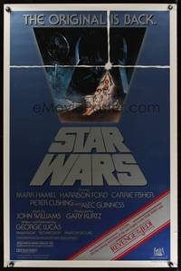 9v421 STAR WARS 1sh R82 George Lucas classic sci-fi epic, advertises Revenge of the Jedi!