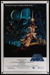 9v423 STAR WARS Kilian style B 1sh R92 George Lucas classic epic, art by Greg & Tim Hildebrandt!