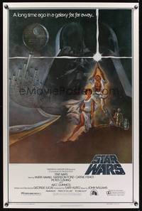9v425 STAR WARS style A video 1sh R82 George Lucas classic sci-fi epic, great art by Tom Jung!