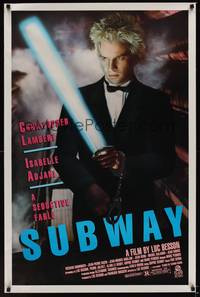 9v433 SUBWAY 1sh '85 Luc Besson, cool image of Christopher Lambert, a seductive fable!