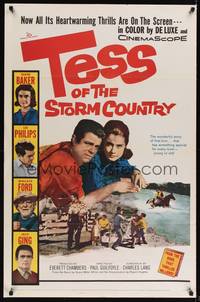 9v445 TESS OF THE STORM COUNTRY 1sh '60 Diane Baker, a story of first love!
