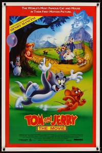 9v451 TOM & JERRY THE MOVIE 1sh '92 famous cartoon cat & mouse in their first motion picture!