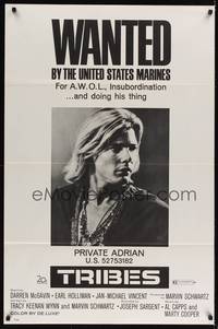 9v459 TRIBES 1sh '71 Jan-Michael Vincent is wanted by the United States Marines!