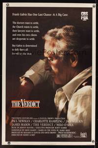 9v473 VERDICT video 1sh '82 lawyer Paul Newman has one last chance, written by David Mamet!