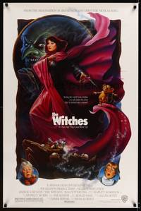 9v488 WITCHES 1sh '89 Nicolas Roeg, Jim Henson, Anjelica Huston, Winters fantasy art!