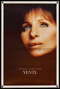 9v495 YENTL 1sh '83 close-up of star & director Barbra Streisand, nothing's impossible!