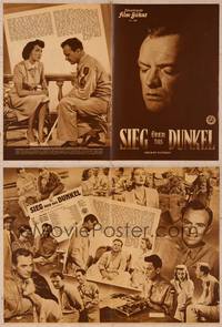 9w136 BRIGHT VICTORY German program '52 different images of blind Arthur Kennedy & Peggy Dow!