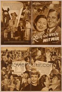 9w161 RIDING HIGH German program '51 Bing Crosby, Frank Capra, horse racing, different!