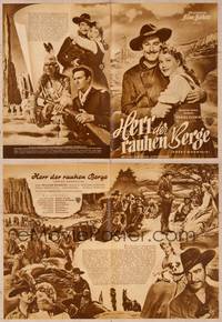 9w162 ROCKY MOUNTAIN German program '51 different images of Errol Flynn & Patrice Wymore!