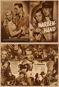9w173 THIS GUN FOR HIRE German program '52 different images of Alan Ladd & sexy Veronica Lake!