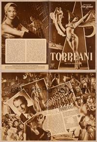 9w175 TORREANI German program '51 sexy barely-dressed Rene Deltge by high-wire bicycle!