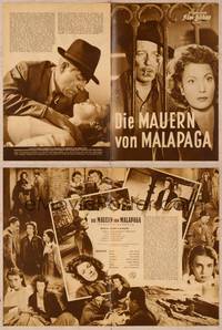 9w179 WALLS OF MALAPAGA German program '51 directed by Rene Clement, Jean Gabin & Isa Miranda!