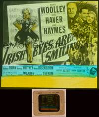 9w099 IRISH EYES ARE SMILING glass slide '44 Damon Runyon, Dick Haymes, pretty June Haver, Woolley!