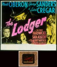9w113 LODGER glass slide '43 Laird Cregar as Jack the Ripper, George Sanders, Merle Oberon!