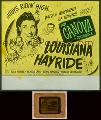 9w114 LOUISIANA HAYRIDE glass slide '44 Judy Canova, Ross Hunter, Richard Lane, Lloyd Bridges