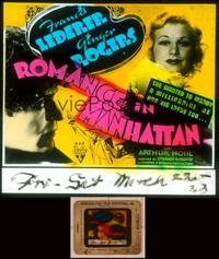 9w117 ROMANCE IN MANHATTAN glass slide '35 Ginger Rogers waited to marry illegal alien Lederer!