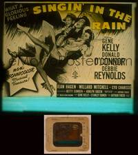 9w120 SINGIN' IN THE RAIN glass slide '52 Gene Kelly, Donald O'Connor, Debbie Reynolds, classic!