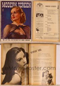 9w044 MODERN SCREEN magazine June 1942, wonderful art of elegant Carole Lombard by Earl Christy!